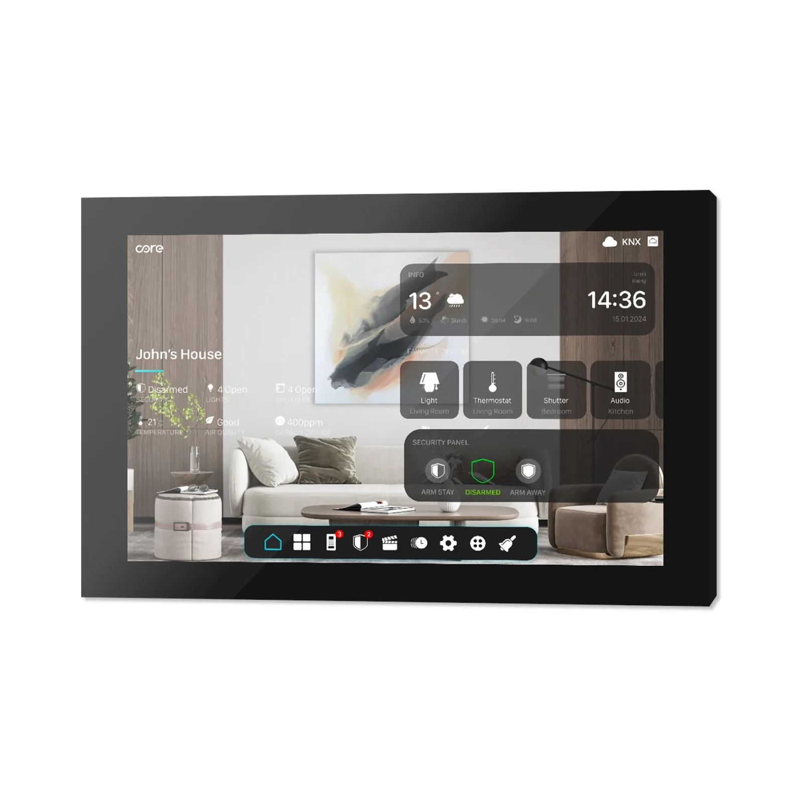 Core Surface 10″ Dokunmatik Panel – Siyah Plastik